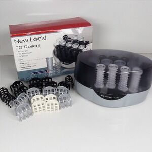 Remington Solutions H-1080i Ionic Wax Core Hot Rollers 20 Count Set Clips WORKS
